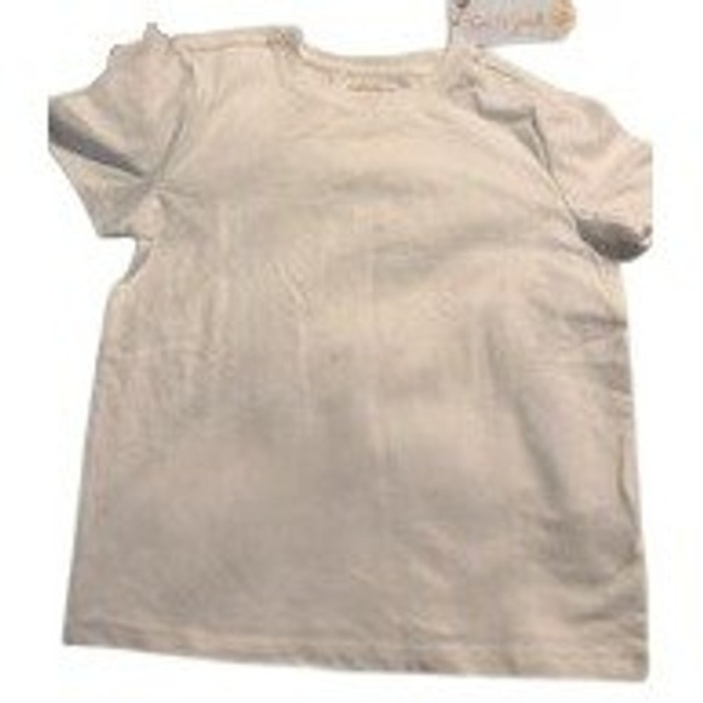 Cat & Jack Kids Short Sleeve Solid Crewneck Cotton Blend T-Shirt White NWT